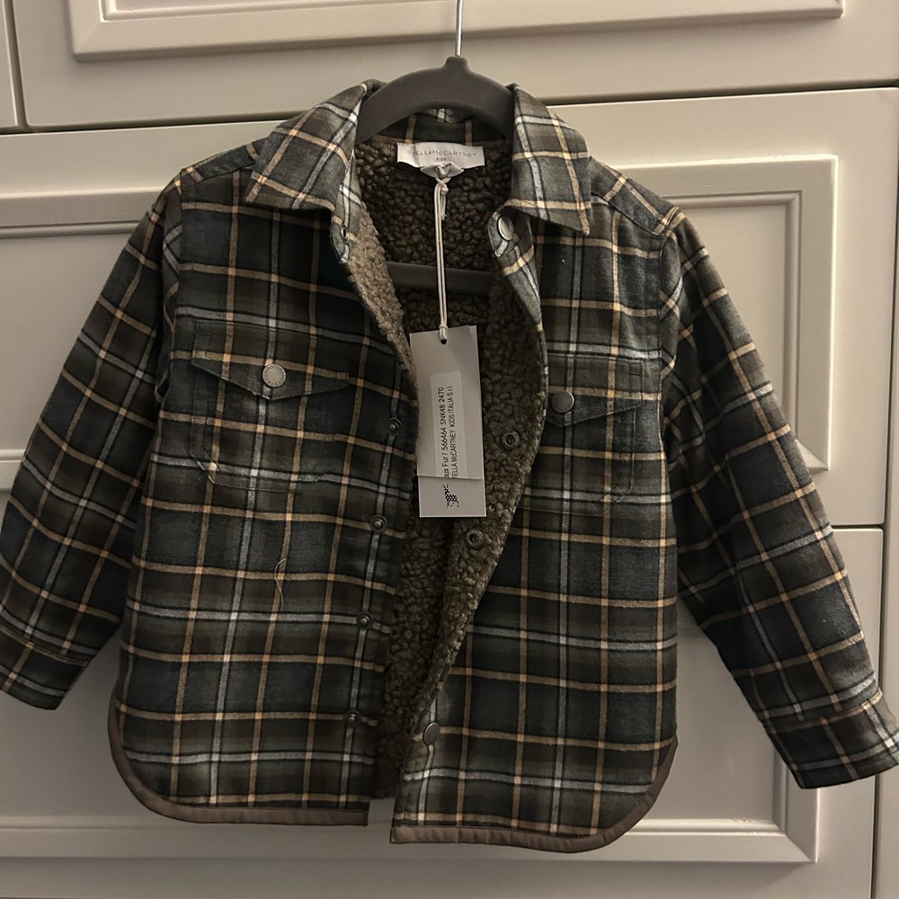 NWT Stella McCartney Kids plaid shirt jacket